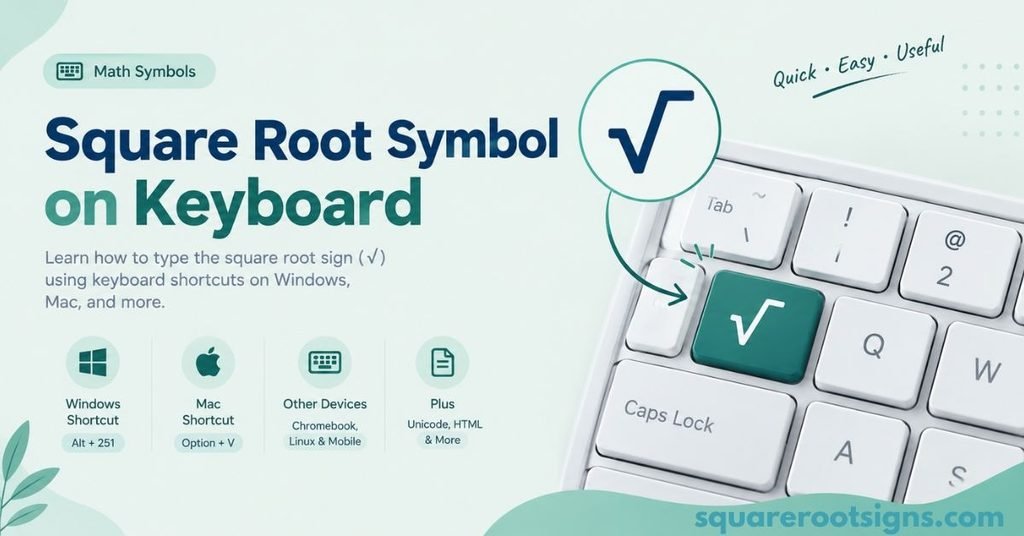 Square Root Symbol on Keyboard