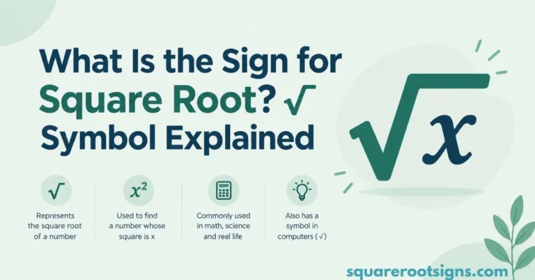 What Is the Sign for Square Root? √