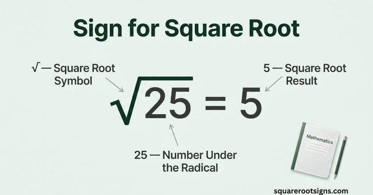 Sign for Square Root
