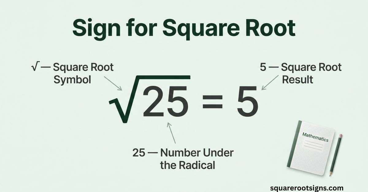 Sign for Square Root