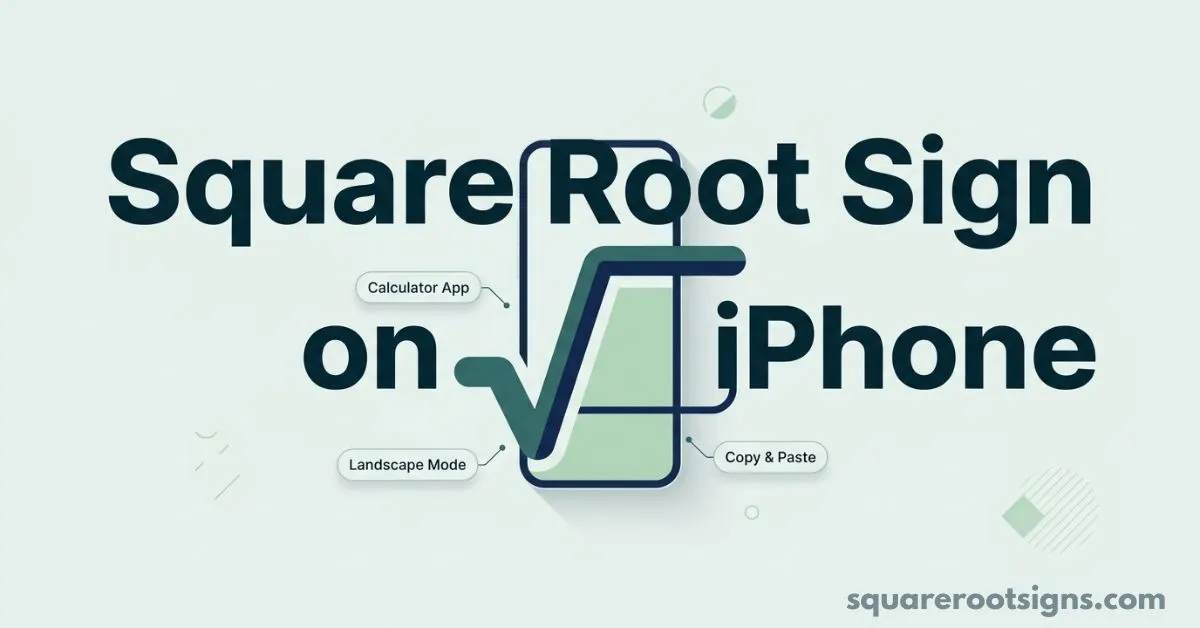 Square Root Sign on iPhone: How to Type √ (Copy & Paste)