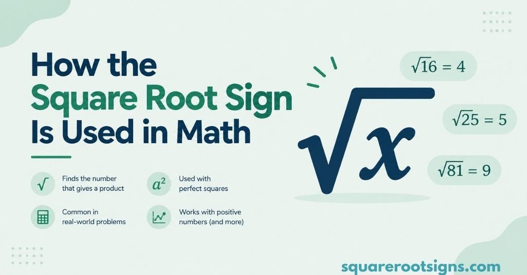 How the Square Root Sign Is Used in Math