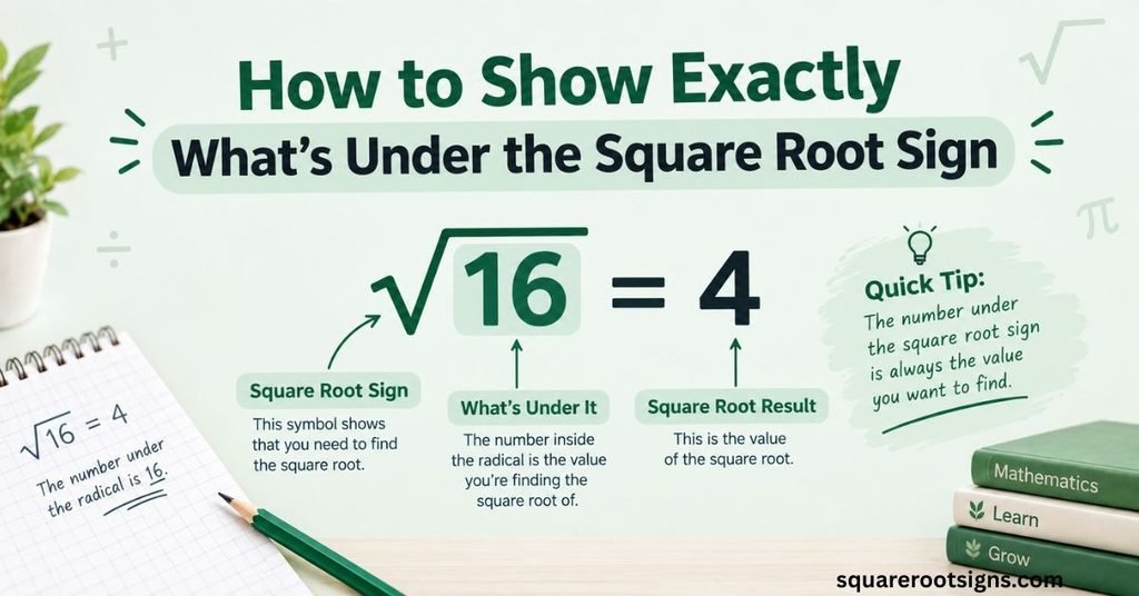 How to Show Exactly What’s Under the Square Root Sign