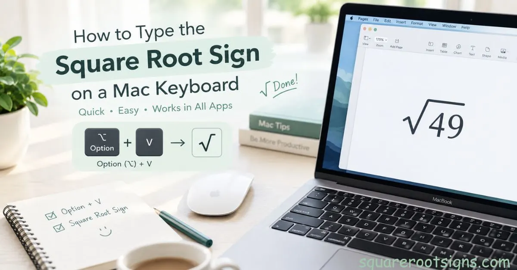 How to Type the Square Root Sign on a Mac Keyboard