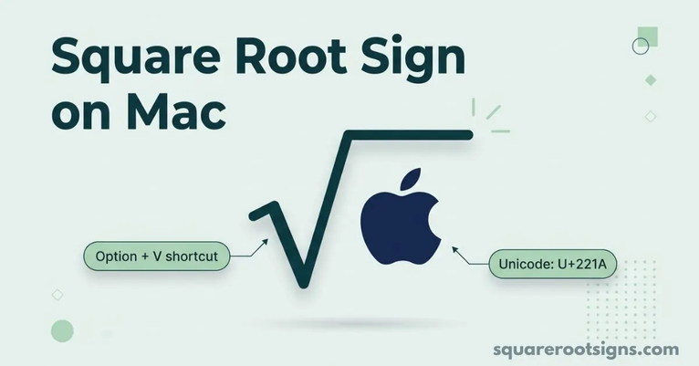 Square Root Sign on Mac