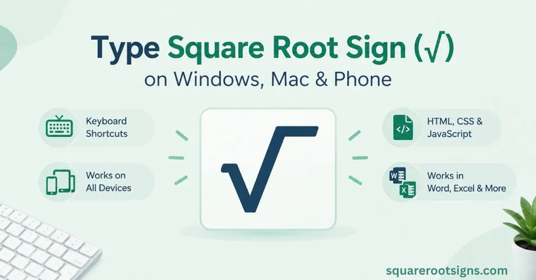 How to Type Square Root Sign